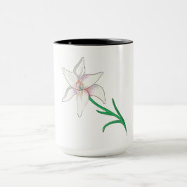 Taza Flor de Lirio Blanco