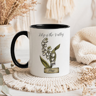 Taza Flor de nacimiento MAY Cumpleaños Lirio del Valle