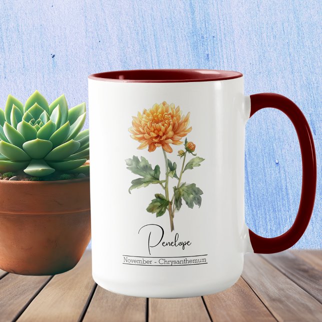 Taza Flor de Nacimiento Noviembre Crisantemo (Subido por el creador)