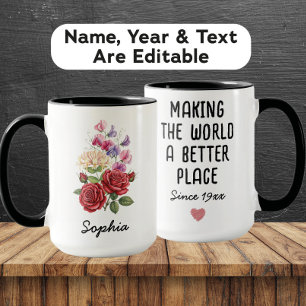 Taza Flor de nacimiento personalizada de junio - Nombre