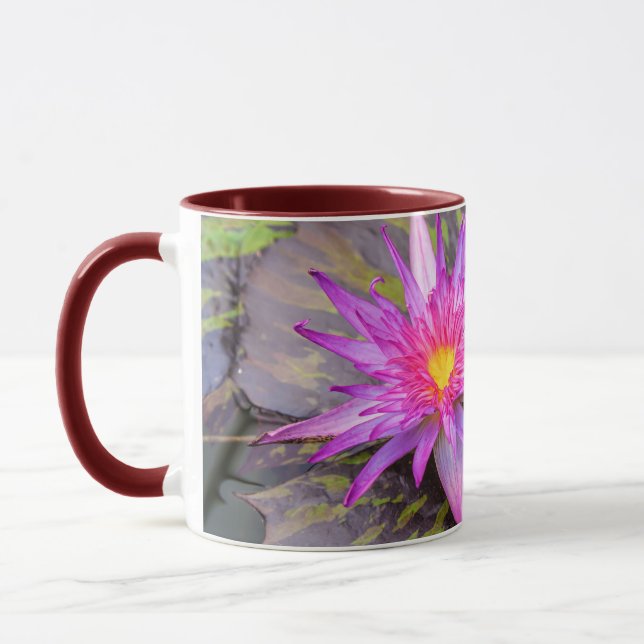 Taza Flor de Nenúfar Rosa (Izquierda)