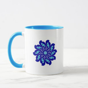 Taza Flor de ojos de maldad azul y elegante personaliza