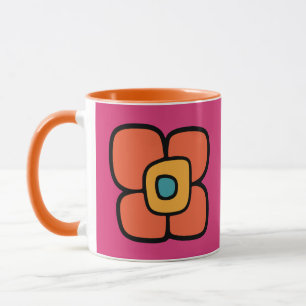 Taza Flor de Primavera Retro