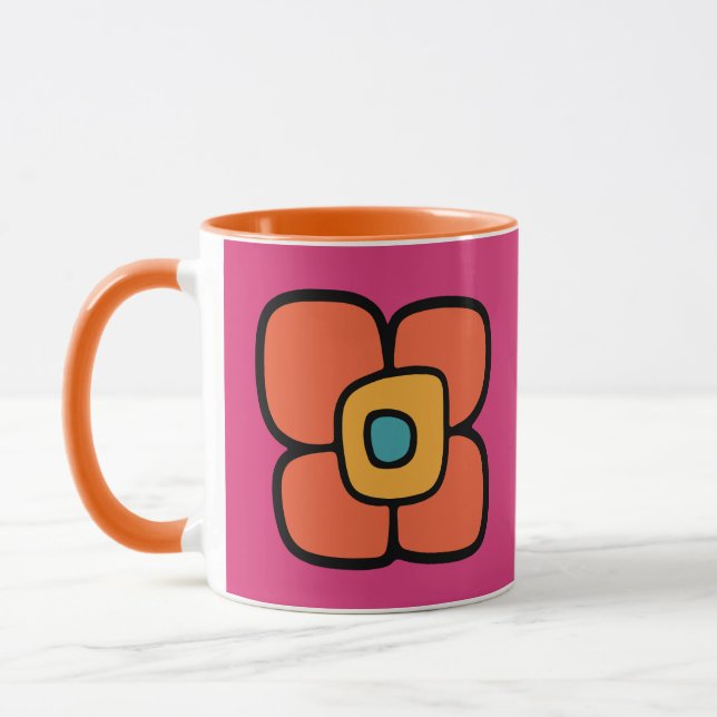 Taza Flor de Primavera Retro (Izquierda)