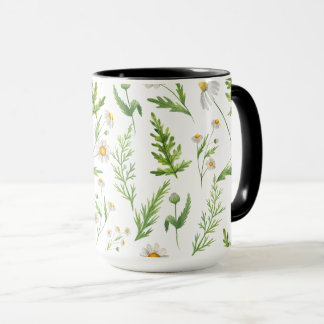 Taza Flor de tierra de madera verde y fango de ferris