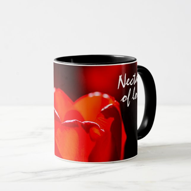 Taza Flor de tulipán rojo - Fuego (Anverso derecho)