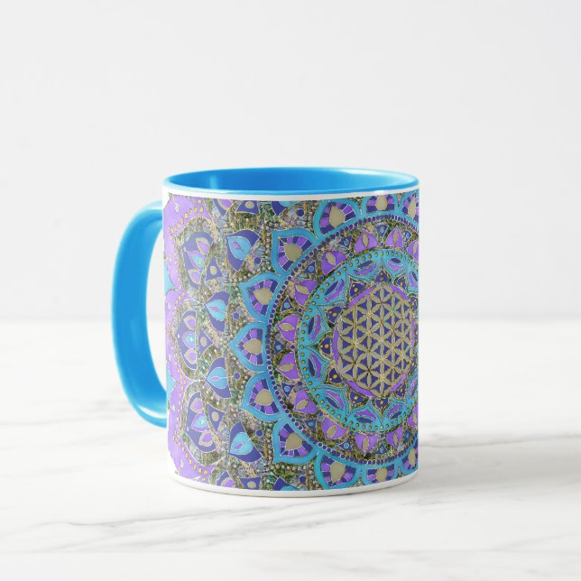Taza Flor De Vida - Mandala Estilo India 2 (Anverso izquierdo)