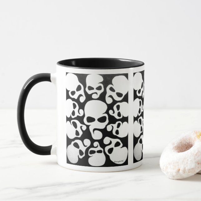 Taza Flor del cráneo (Con donut)