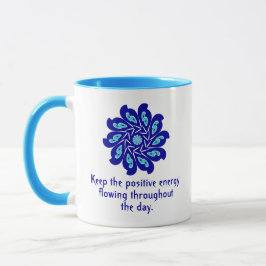 Taza Flor Elegante, Personalizada Blue Evil Eye Sliced