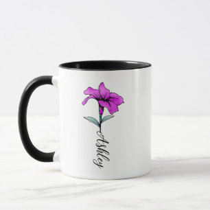 Taza Flor lirio rosa personalizada