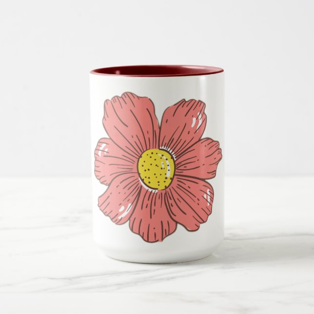 Taza Flor roja (Centro)
