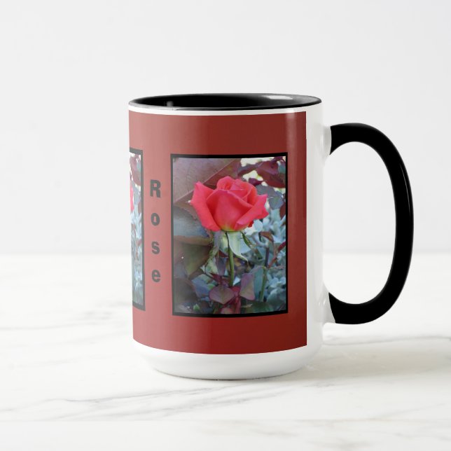 Taza Flor roja Naranja (Derecha)