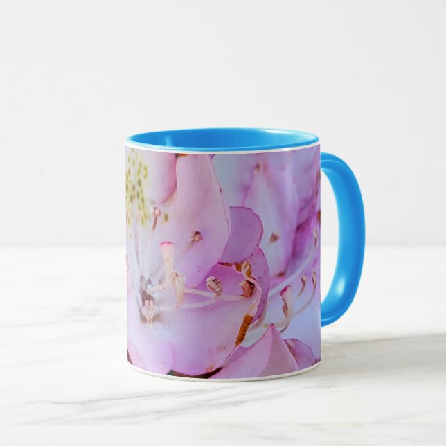 Taza Flor rosa de rododendros (Anverso derecho)