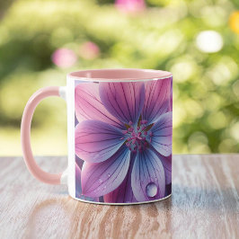 Taza Flor rosa Lilac y Primavera Púrpura