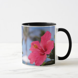 Taza Flor rosada del hibisco