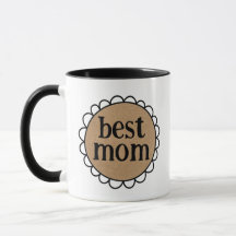 Flor Rustic BEST MOM Scallopter Edge