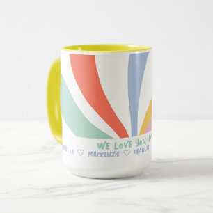 Taza Flor salvaje y texto abstractos personalizados