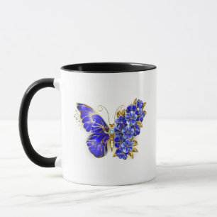 Taza Flor Sapphire Mariposa