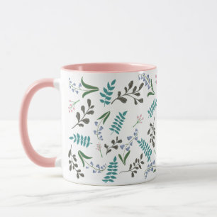 Taza Flor silvestre de bosque de 11 oz. Mugre de cerámi
