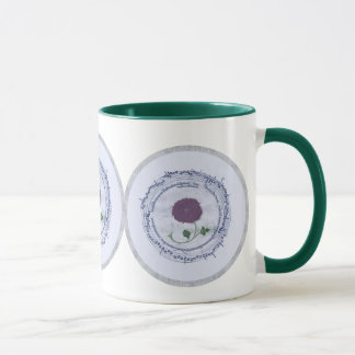 Taza Flor temprana del manuscrito de la música