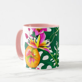 Taza Flor Tropical: un sorbo de elegancia de la na