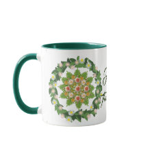 Flora de guirnalda verde otoño deja feliz día de g