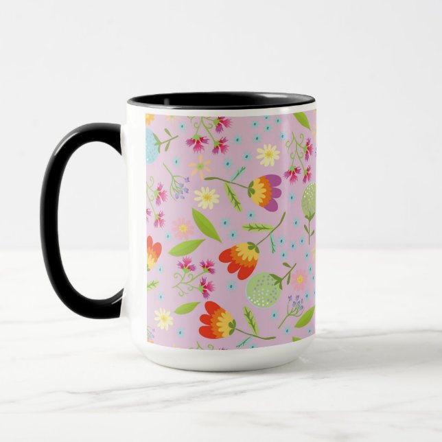 Taza floral (Izquierda)