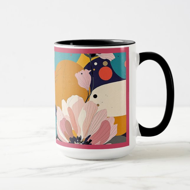 Taza "Floral Abstracto" (Derecha)