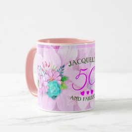 Taza Floral acuática 50 y fabulosa