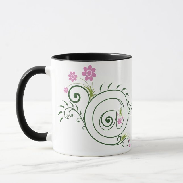 Taza Floral Arroba Florece (Izquierda)