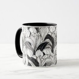 Taza floral Art Deco