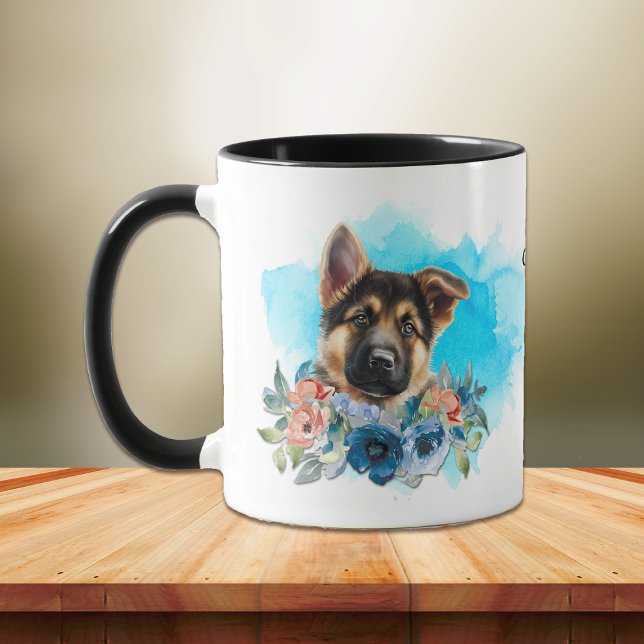 Taza Floral azul pastelera alemana (Subido por el creador)