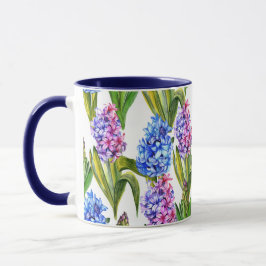 Taza Floral azul y morado de hipoacinina