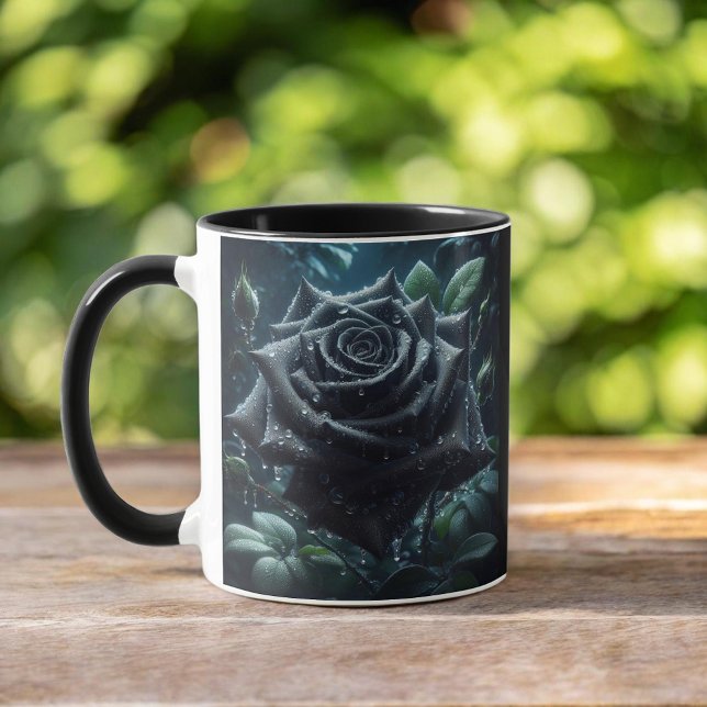 Taza Floral Black Rosa (Subido por el creador)