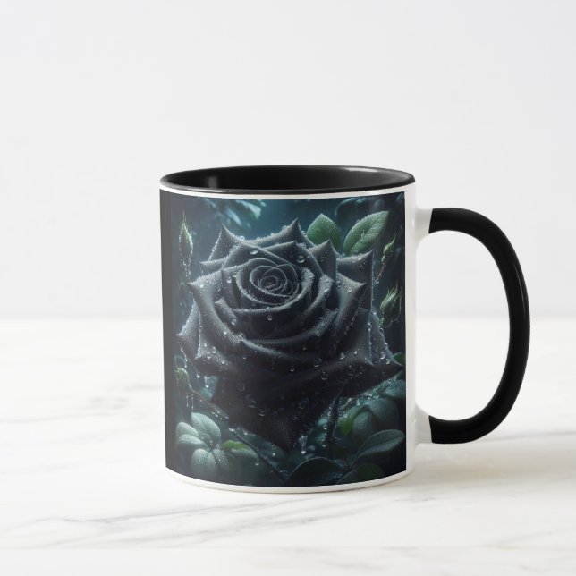 Taza Floral Black Rosa (Derecha)