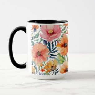 Taza Floral Bouquet 15 oz Combo Mug