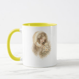 Taza Floral Chica Flor de Luna Llena