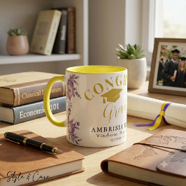 Taza Floral Congrats Grad Combo – Idea de Regalo P