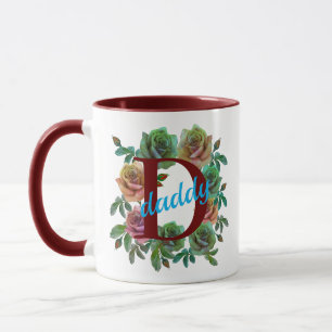TAZA FLORAL DADDY PERSONALIZADO CARTA