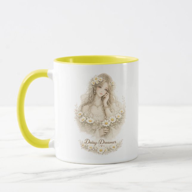 Taza Floral Daisy Soñadora (Izquierda)