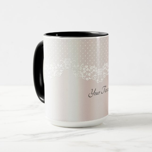 Taza floral de encaje elegante (Anverso izquierdo)