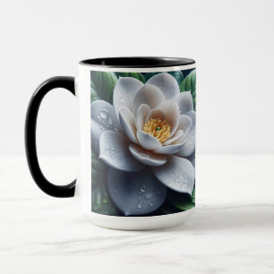 Taza Floral de Gardenia blanca