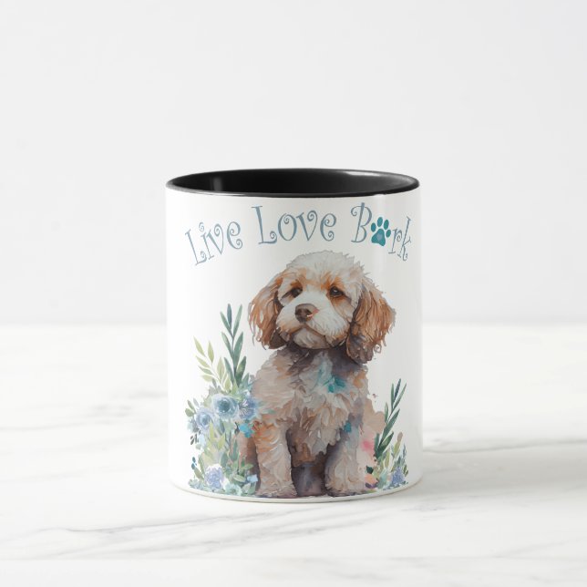 Taza Floral de mamá de perro Cockapoo (Centro)