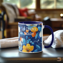 Taza floral de negocios con flores vibrantes - Per