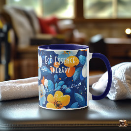 Taza floral de negocios con flores vibrantes - Per