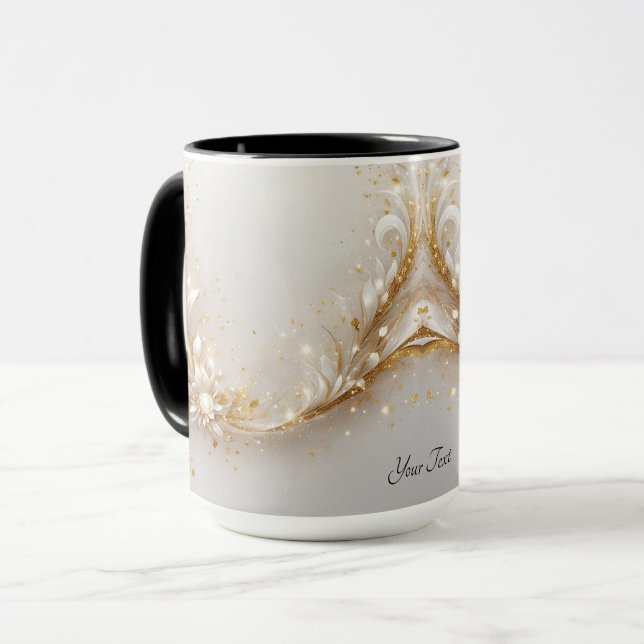 Taza floral de oro blanco (Anverso izquierdo)