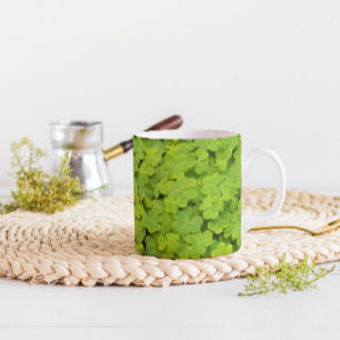 Taza Floral de plantas verdes de Shamrock