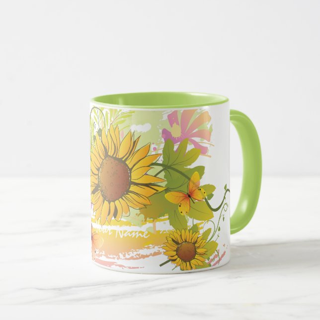 Taza Floral de verano 1A Mug (Anverso derecho)