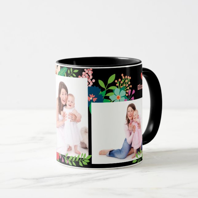 Taza floral del café sólo del día de 3 madres de (Anverso derecho)