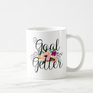 Taza floral del comprador de la meta